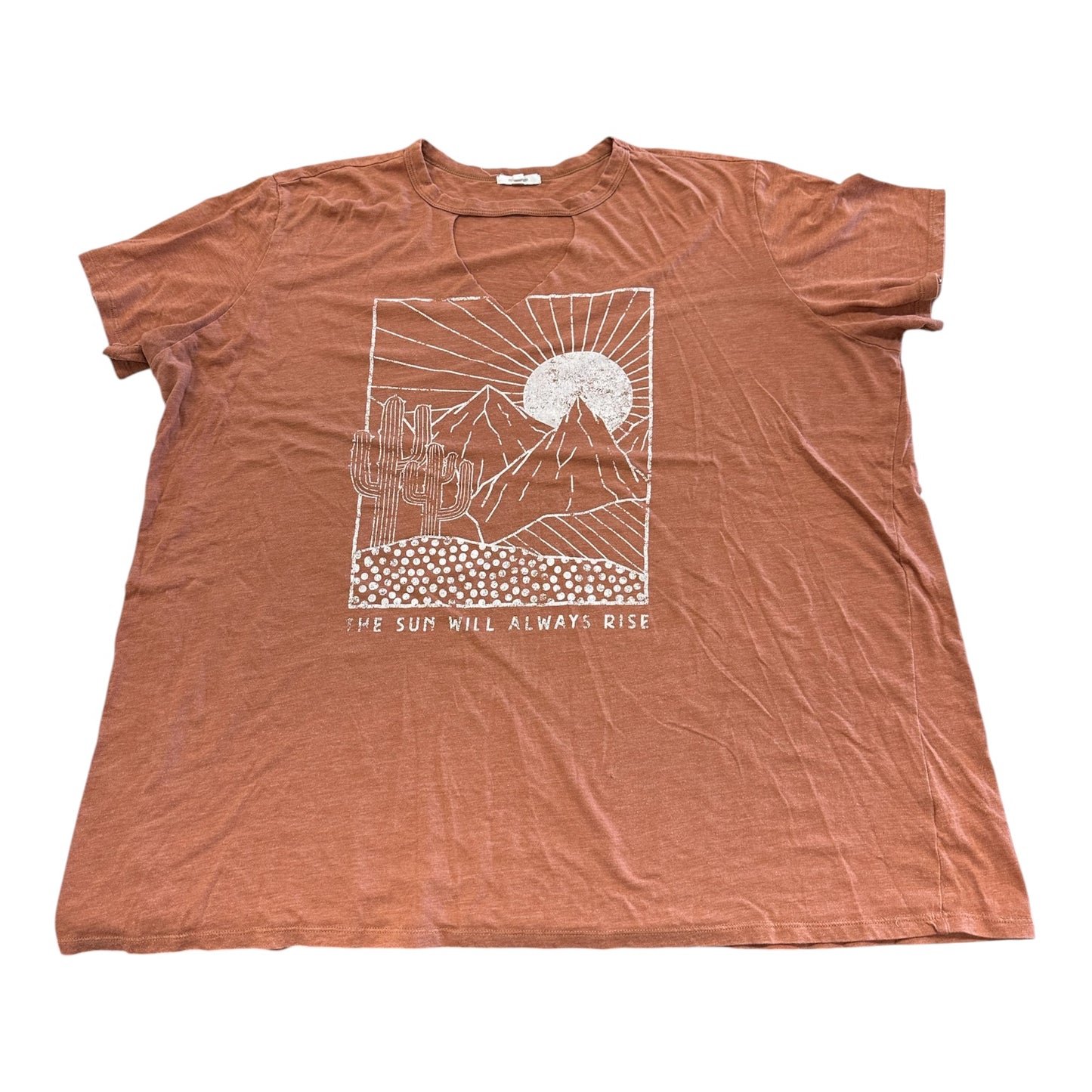 Top Ss By Maurices In Orange, Size:2X