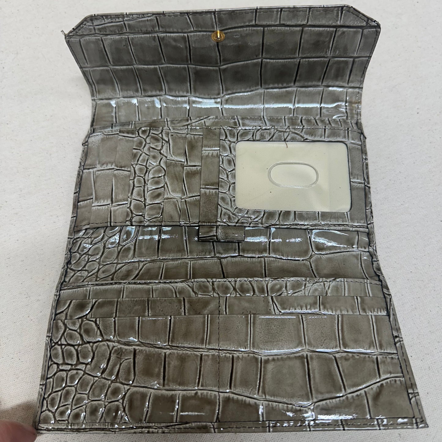 Wallet Designer By Brahmin In Brown & Tan, Size:Large