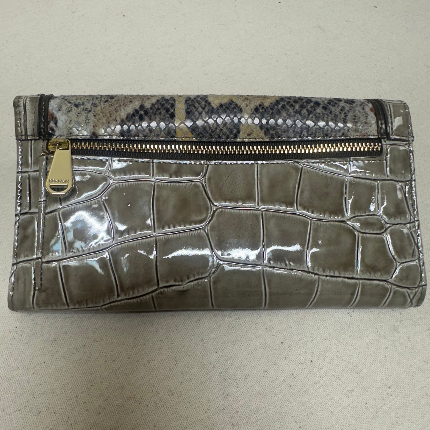 Wallet Designer By Brahmin In Brown & Tan, Size:Large