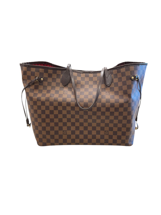 Handbag Luxury Designer By Louis Vuitton In Brown, Size:Large