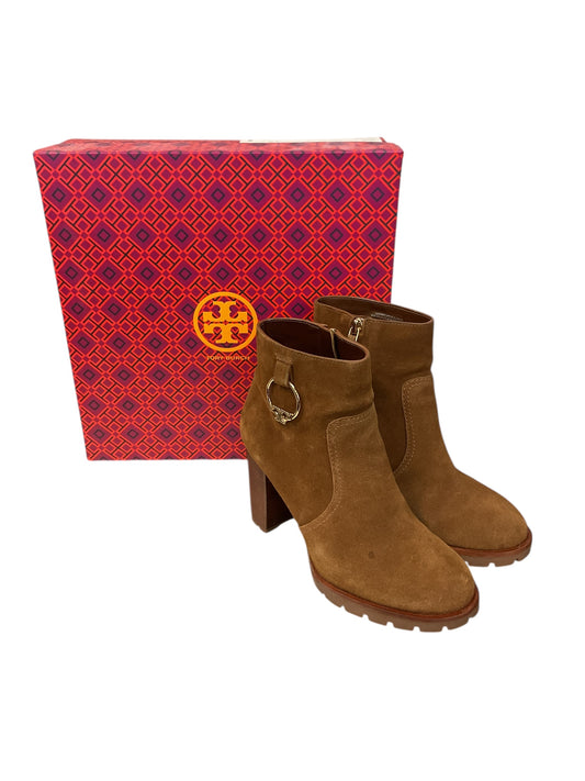 Boots Designer By Tory Burch In Brown, Size:7