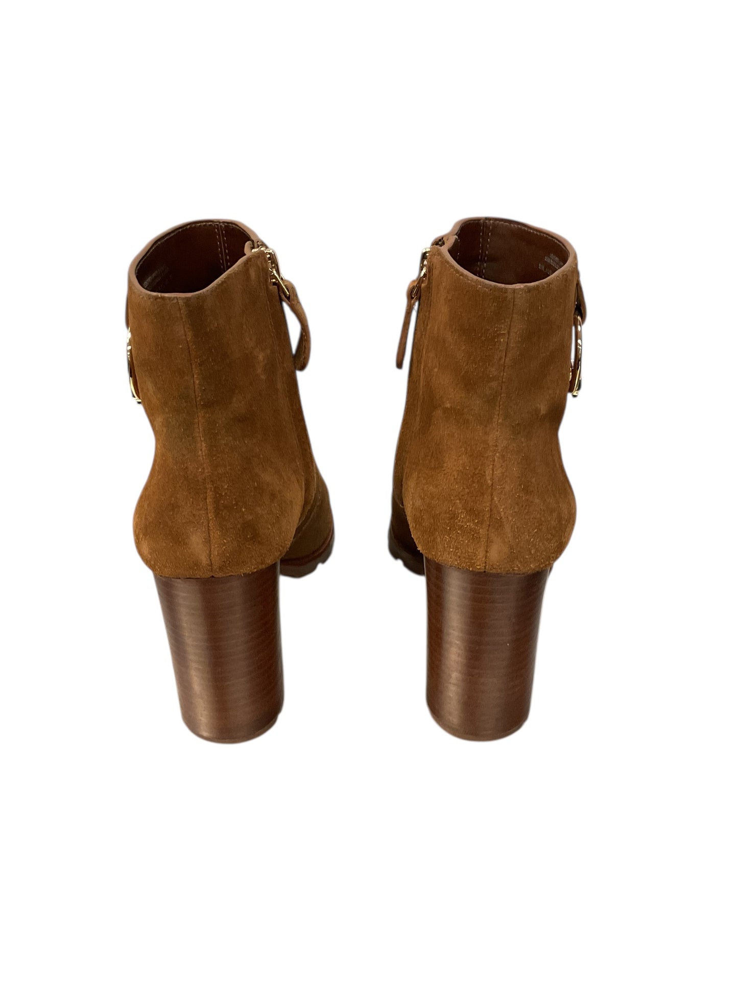 Boots Designer By Tory Burch In Brown, Size:7