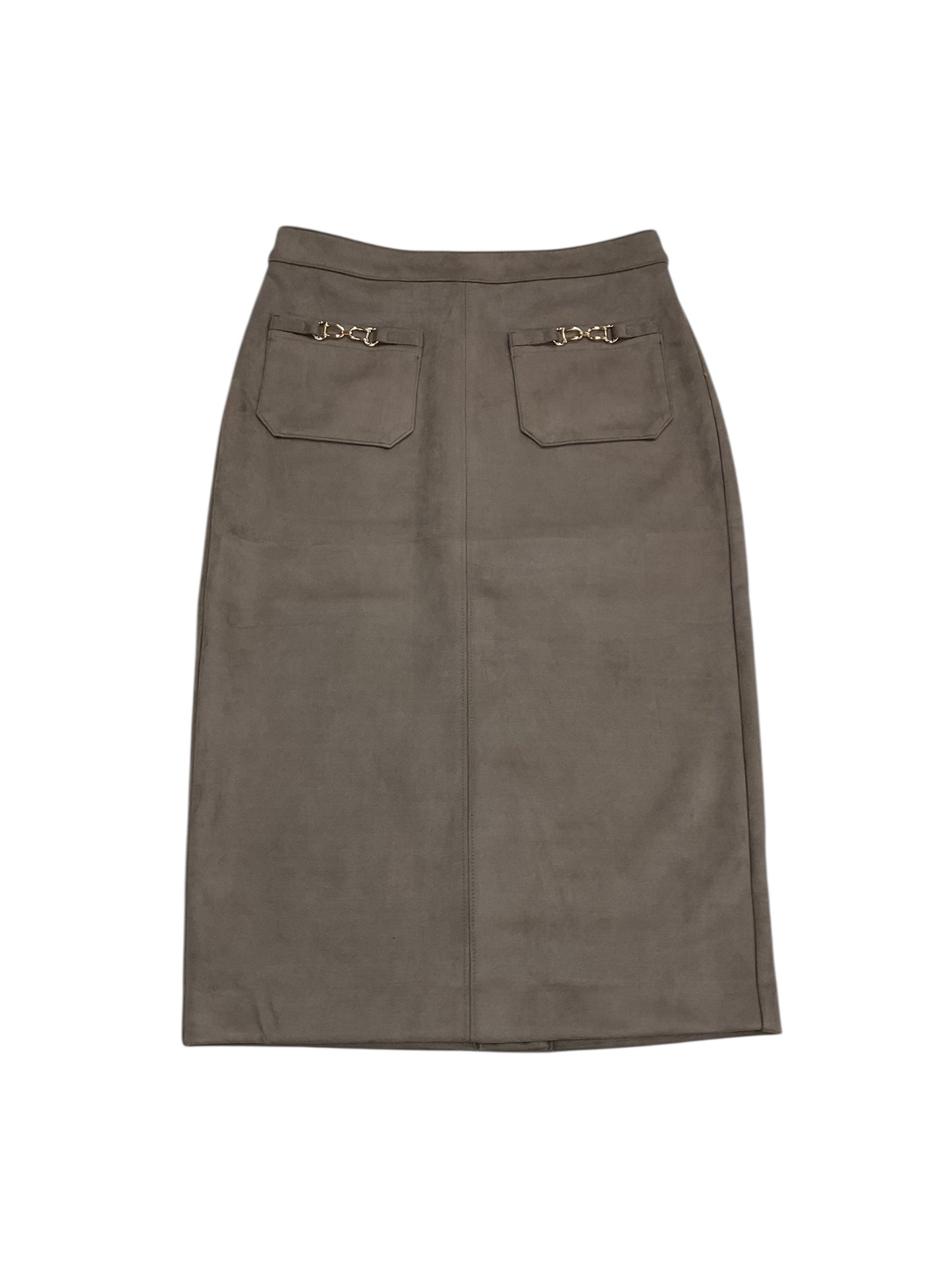 Skirt Midi By Ann Taylor In Grey, Size:2