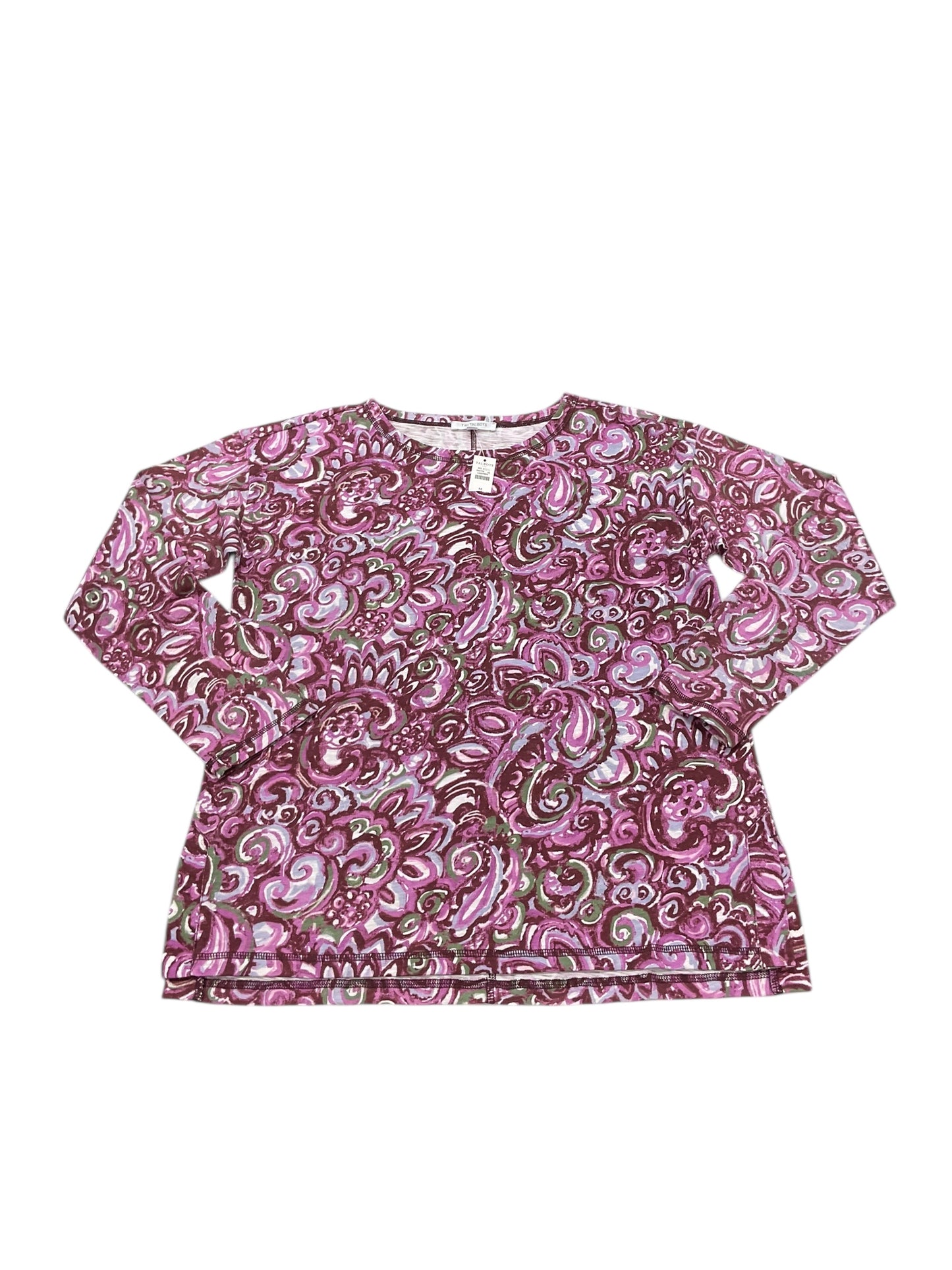 Top Ls By Talbots In Green & Purple, Size:M