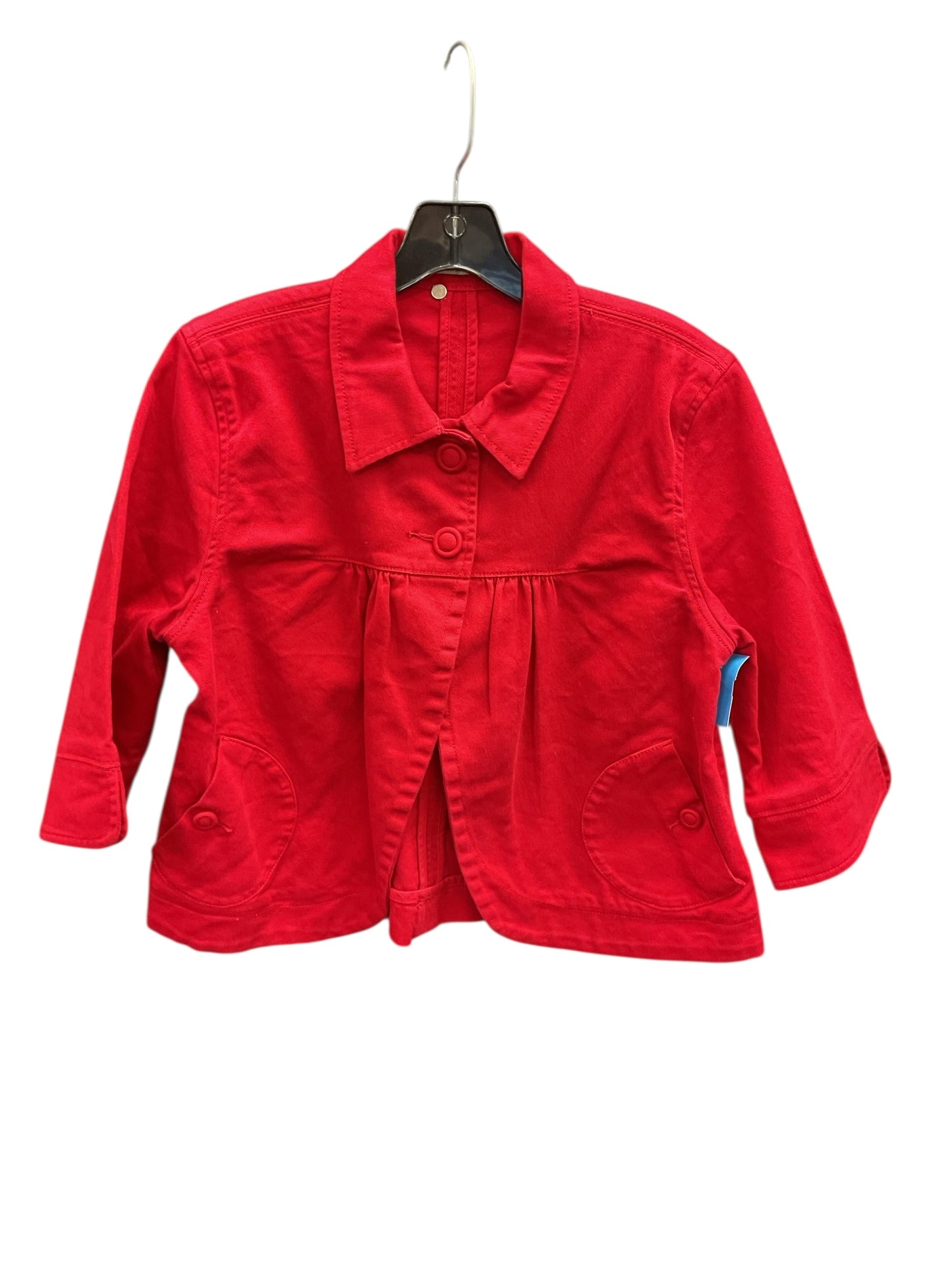 Jacket Other By Clothes Mentor In Red Denim, Size:L