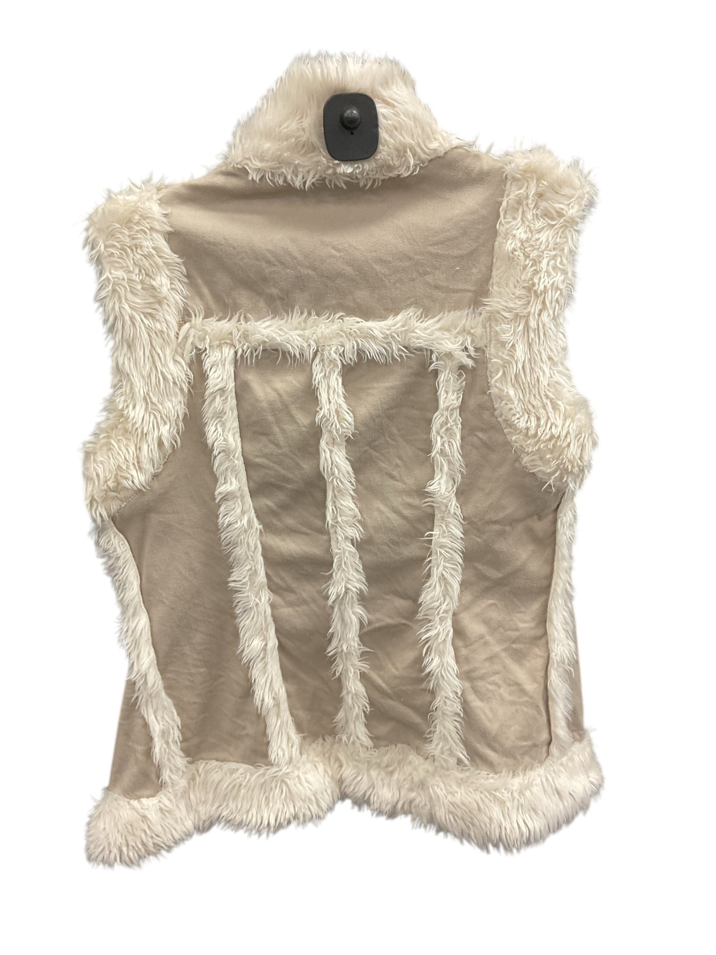Vest Faux Fur & Sherpa By Clothes Mentor In Tan, Size:S