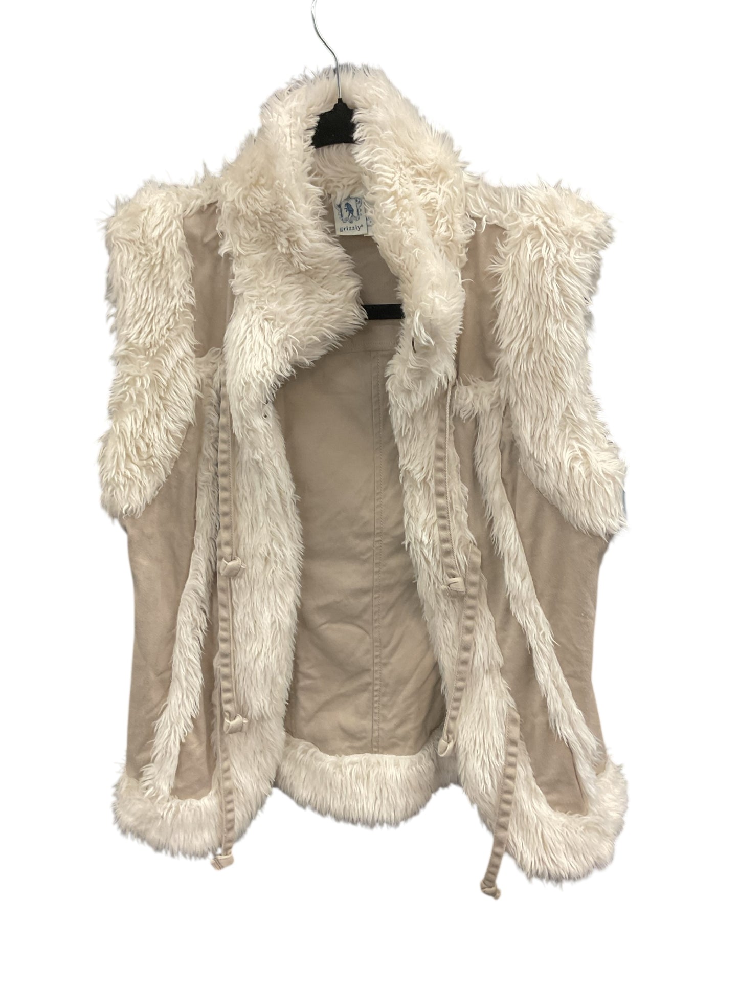 Vest Faux Fur & Sherpa By Clothes Mentor In Tan, Size:S