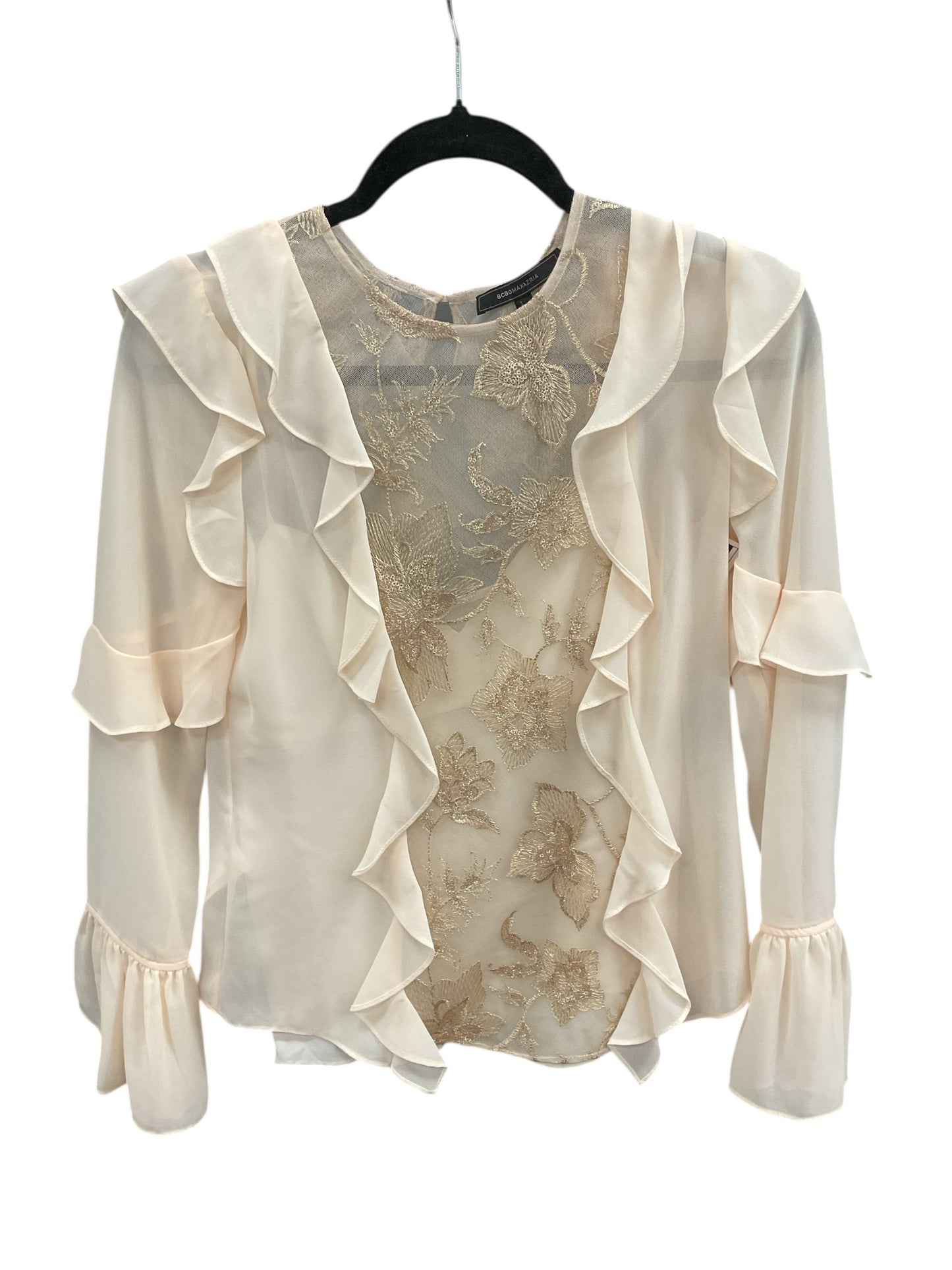 Blouse Ls By Bcbgeneration In Cream, Size:Xxs