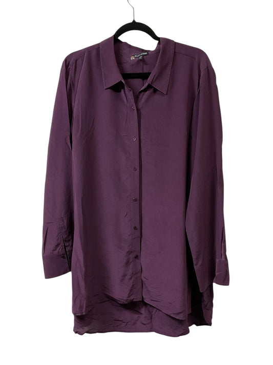 Top Ls By Eileen Fisher In Purple, Size:Xl