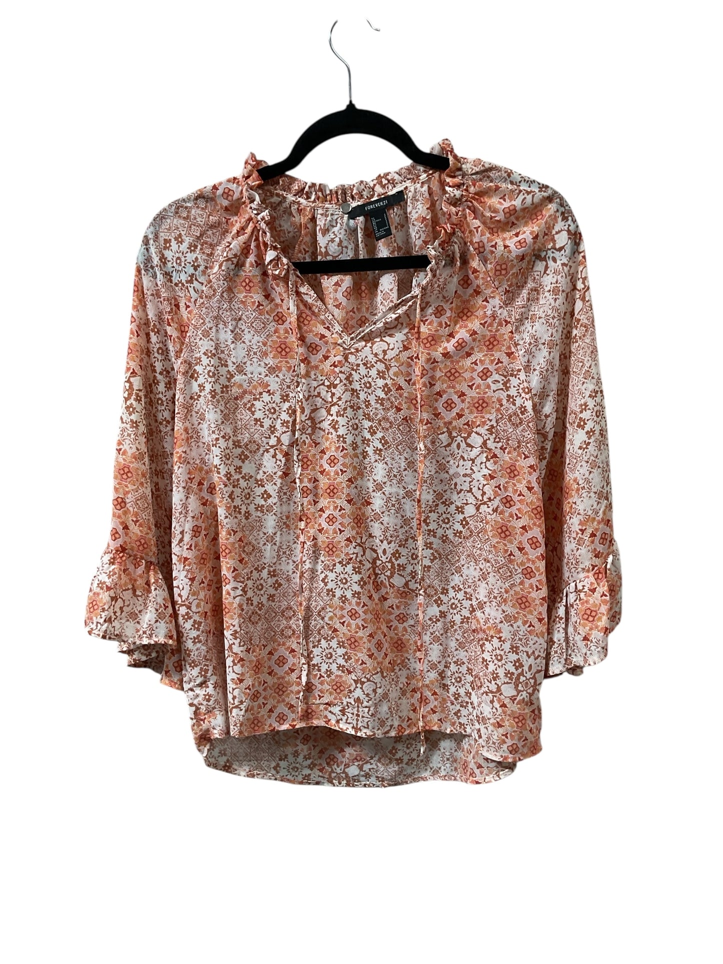 Top Ls By Forever 21 In Orange & Red, Size:S