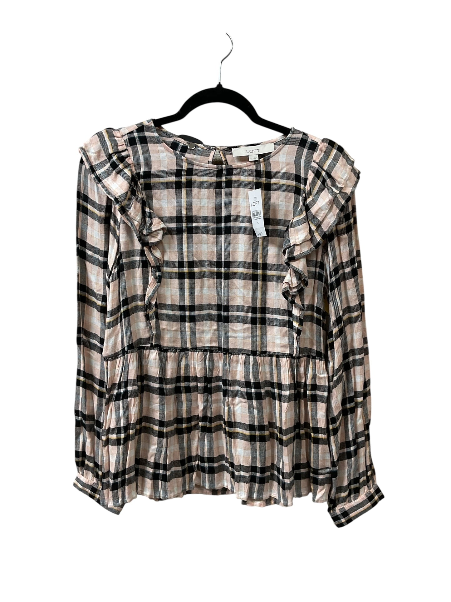 Top Ls By Loft In Plaid Pattern, Size:S