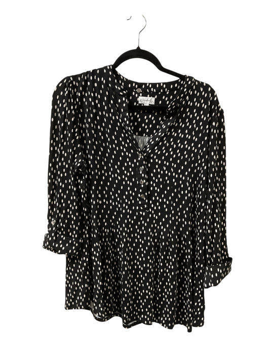 Top Ls By Wonderly In Polkadot Pattern, Size:1X