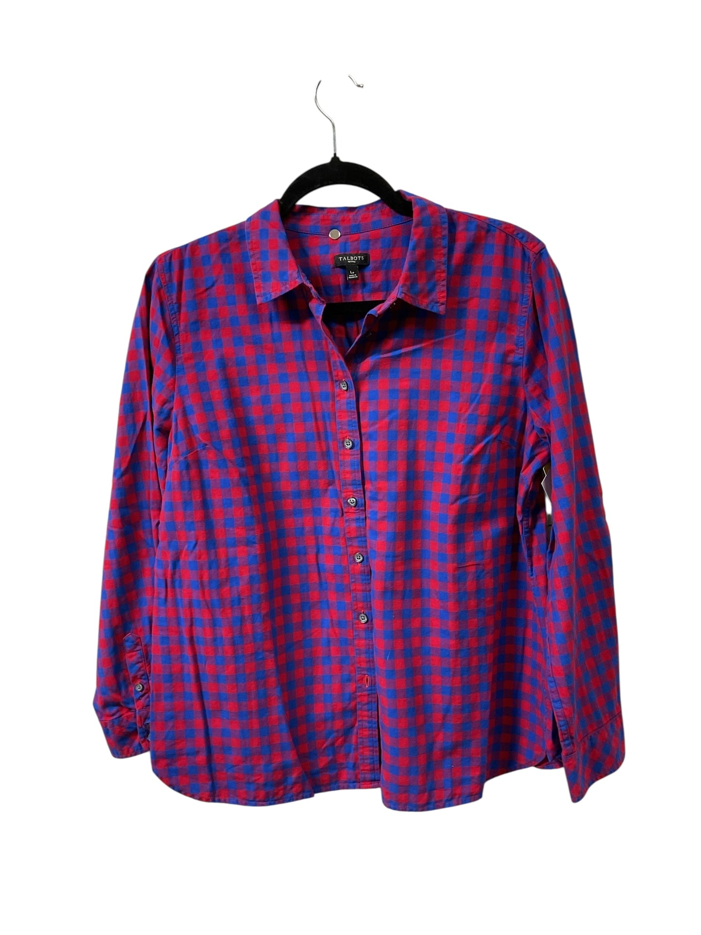 Top Ls By Talbots In Plaid Pattern, Size:Lp