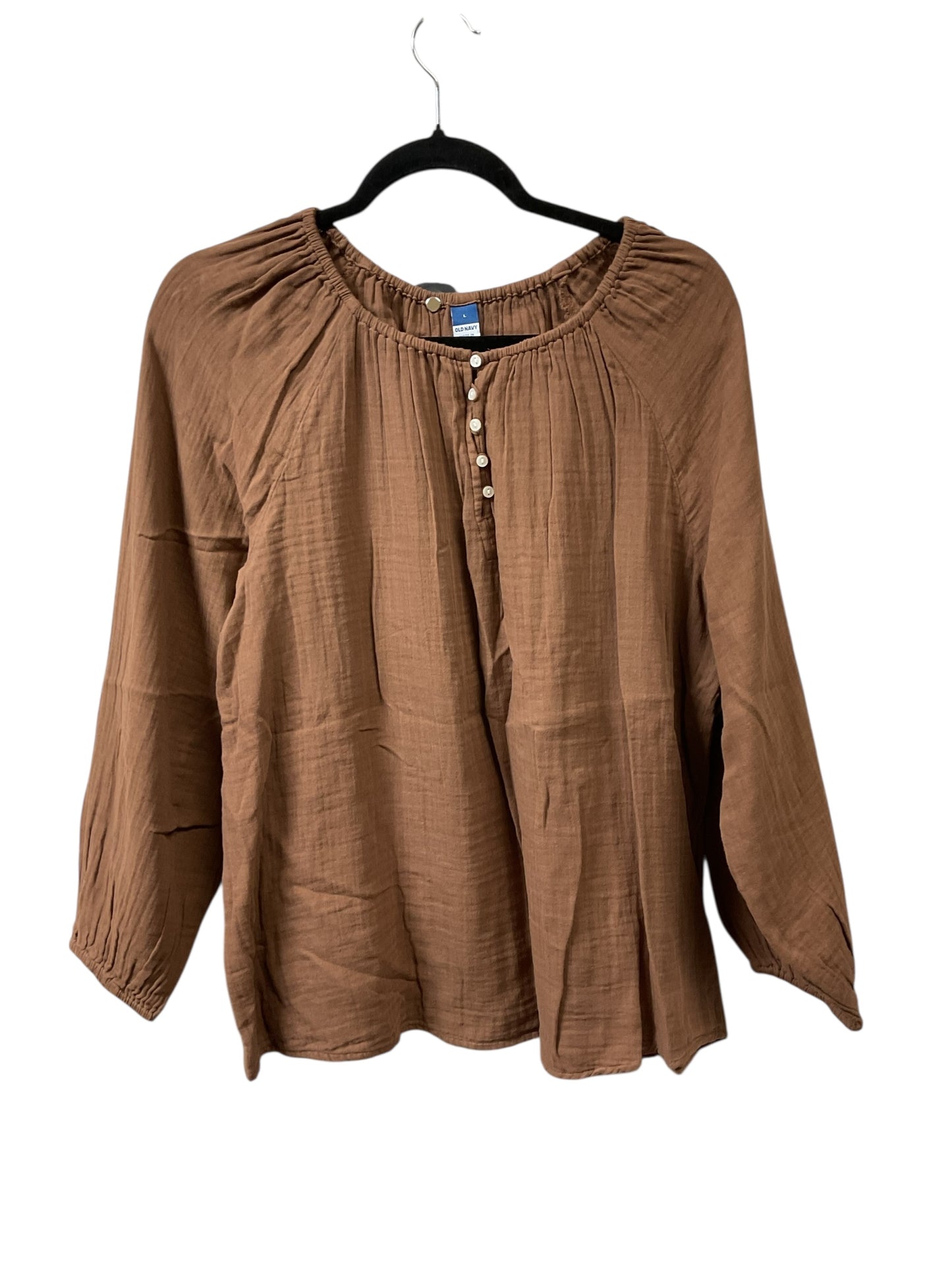 Top Ls By Old Navy In Brown, Size:L