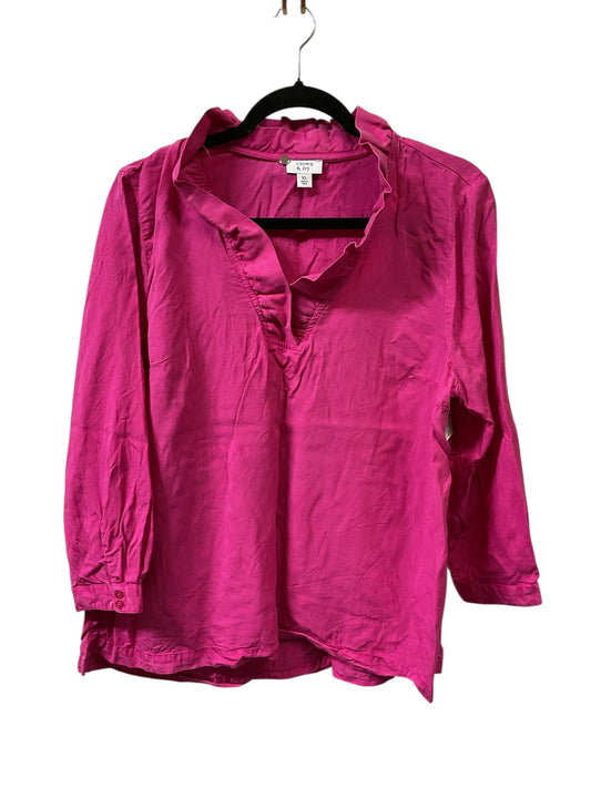 Top Ls By Crown And Ivy In Pink, Size:Xl