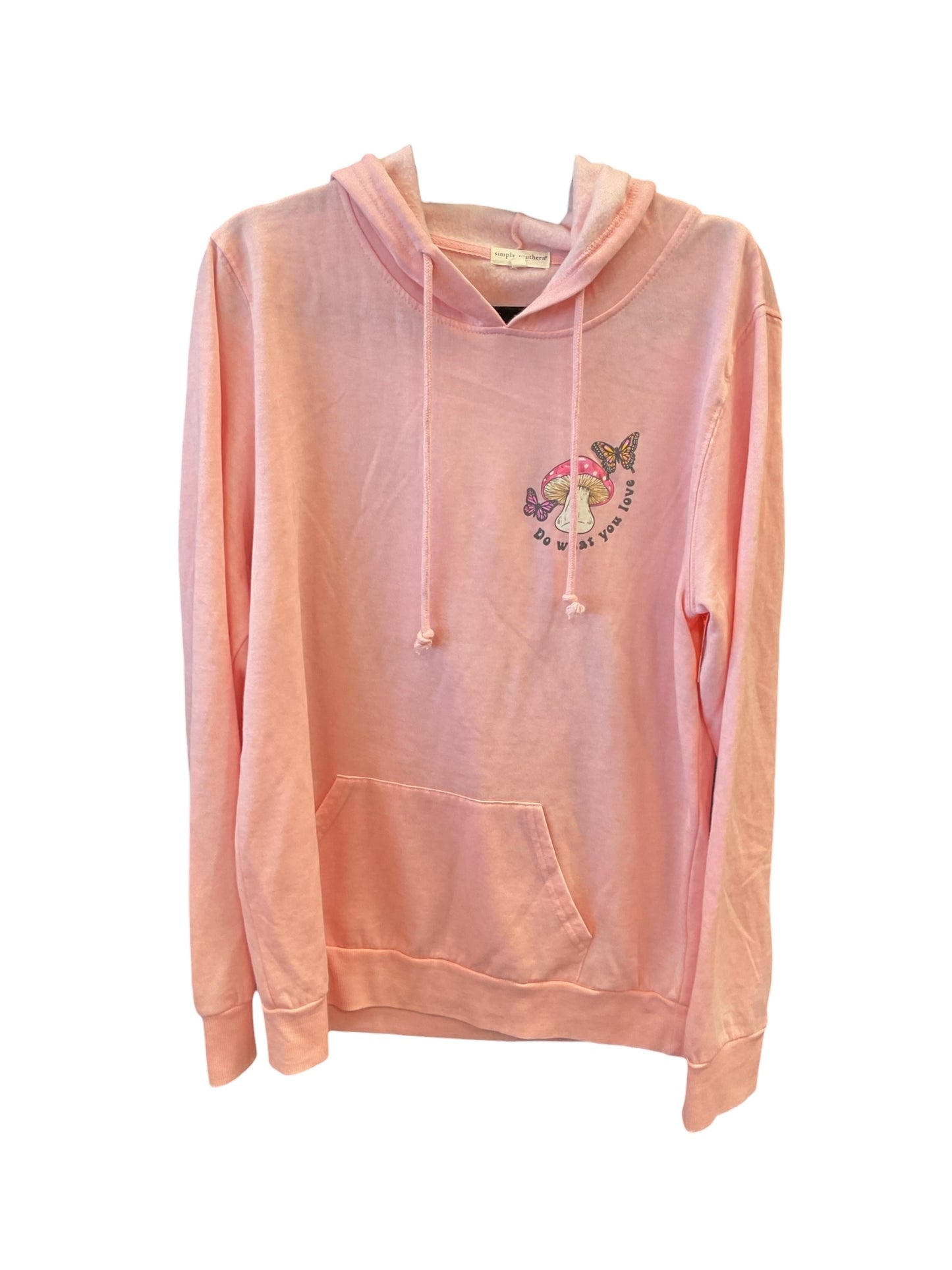 Sweatshirt Hoodie By Simply Southern In Pink, Size:Xl