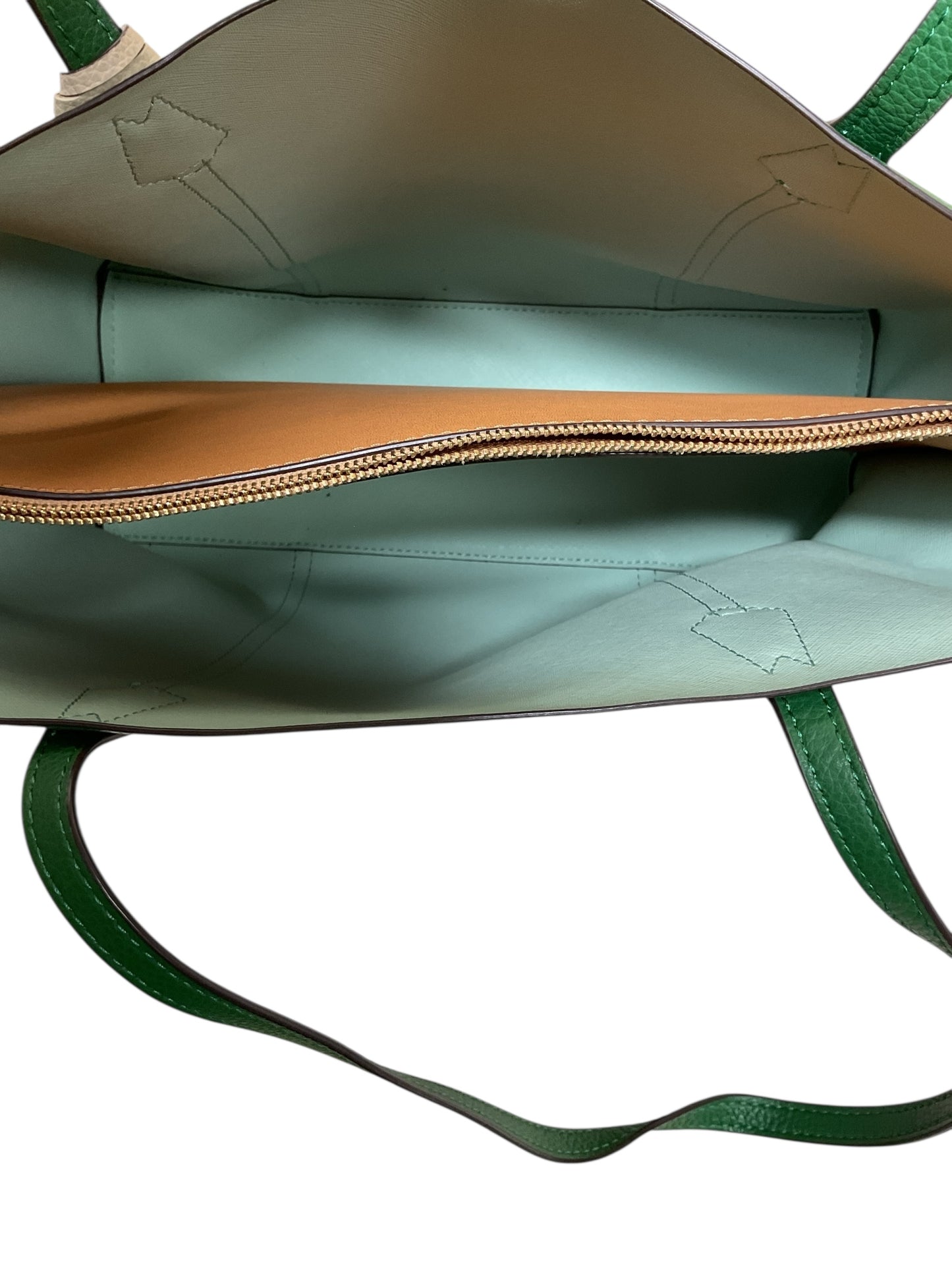 Handbag Designer By Tory Burch In Green, Size:Large