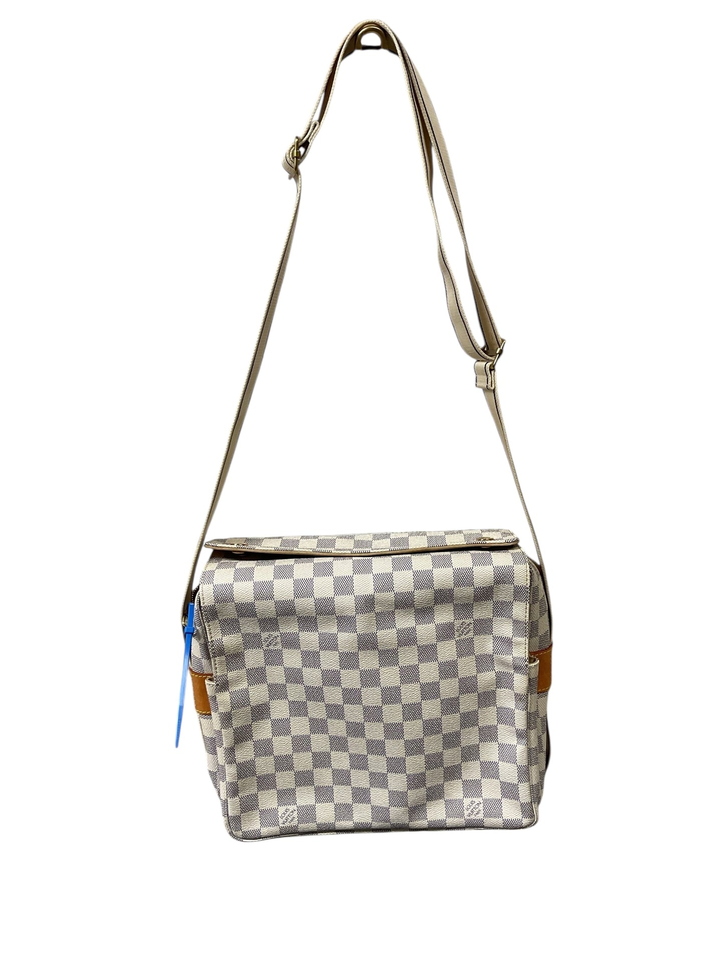 Handbag Luxury Designer By Louis Vuitton In Checkered Pattern, Size:Medium