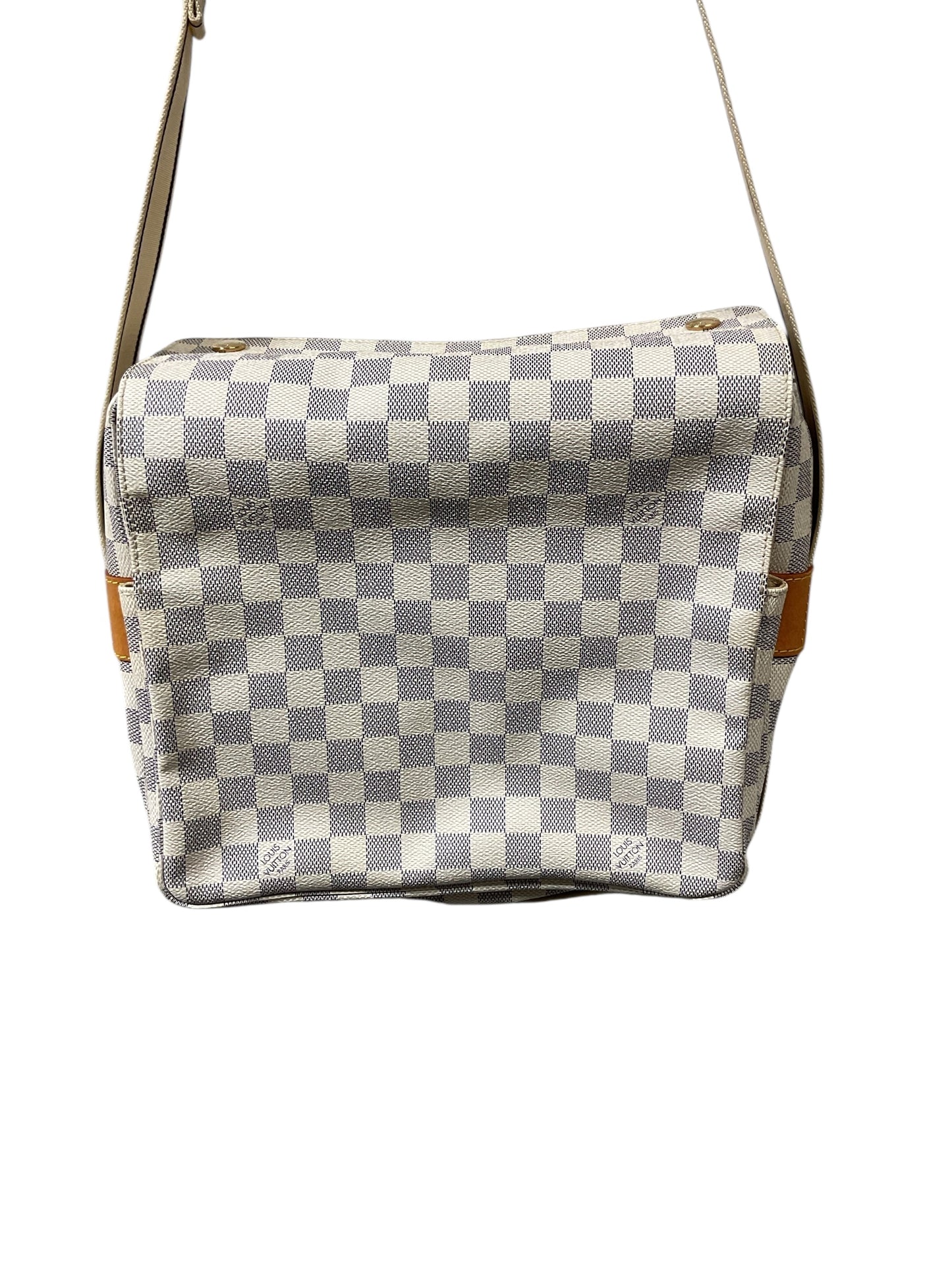 Handbag Luxury Designer By Louis Vuitton In Checkered Pattern, Size:Medium
