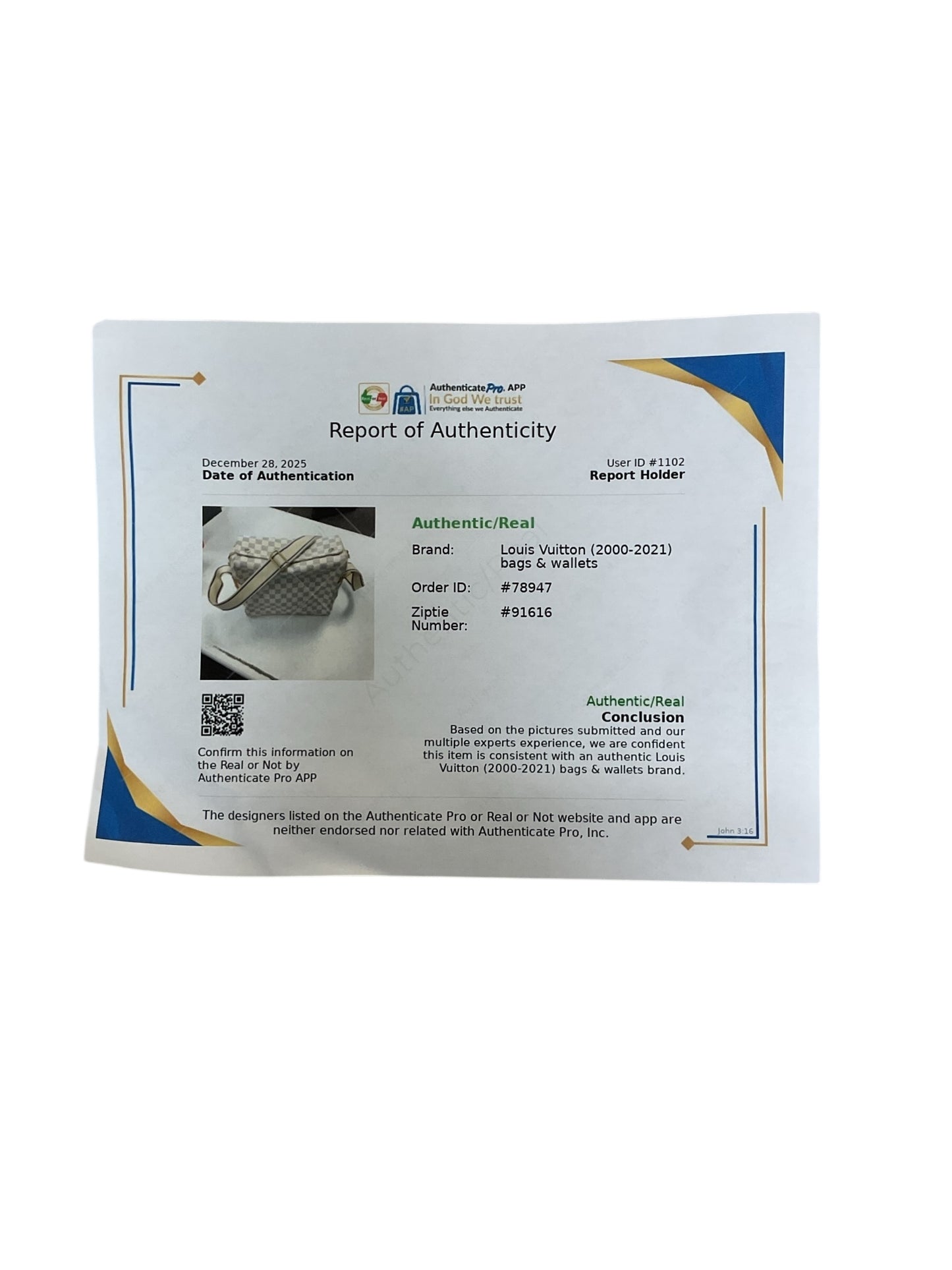 Handbag Luxury Designer By Louis Vuitton In Checkered Pattern, Size:Medium