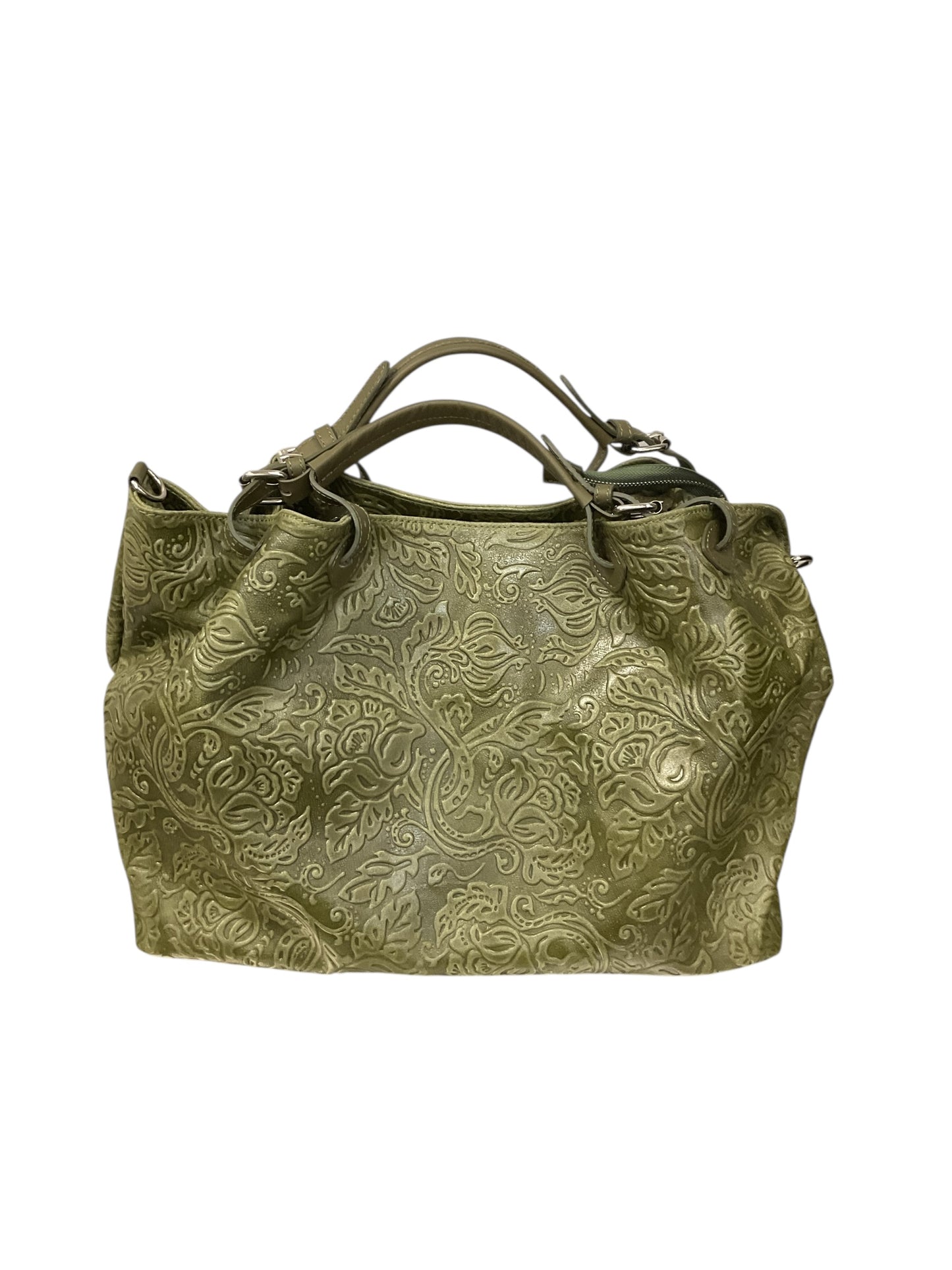 Duffle And Weekender Leather By Clothes Mentor In Green, Size:Large