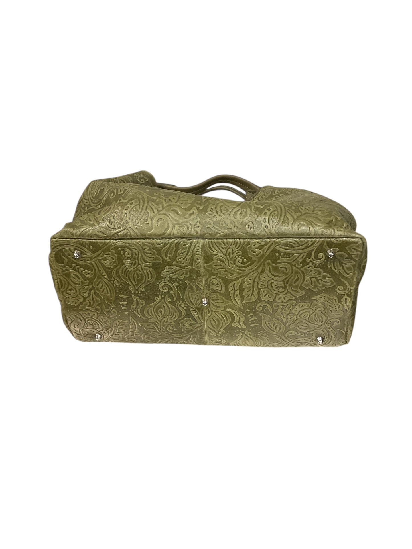 Duffle And Weekender Leather By Clothes Mentor In Green, Size:Large