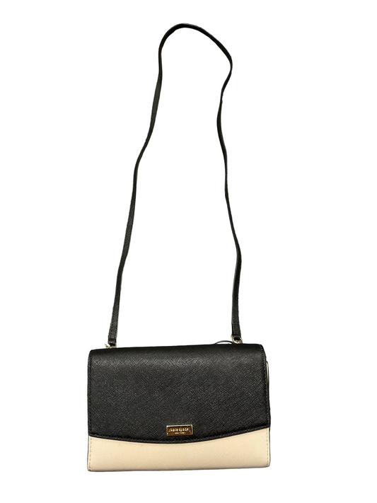 Crossbody Designer By Kate Spade In Black & Cream, Size:Small