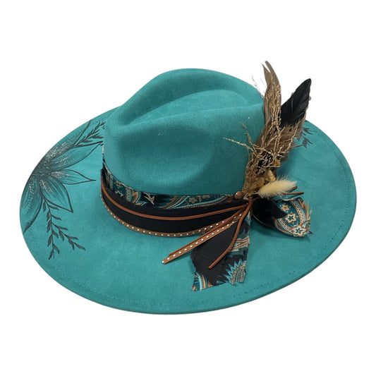 Hat Cowgirl By Clothes Mentor In Teal