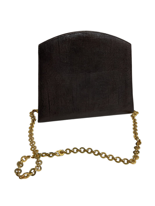 Handbag Luxury Designer By Ferragamo In Brown, Size:Small