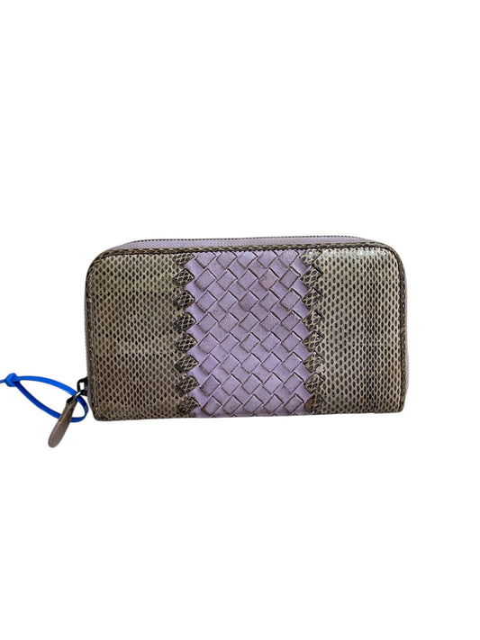 Wallet Luxury Designer By Bottega Veneta In Brown & Purple, Size:Large