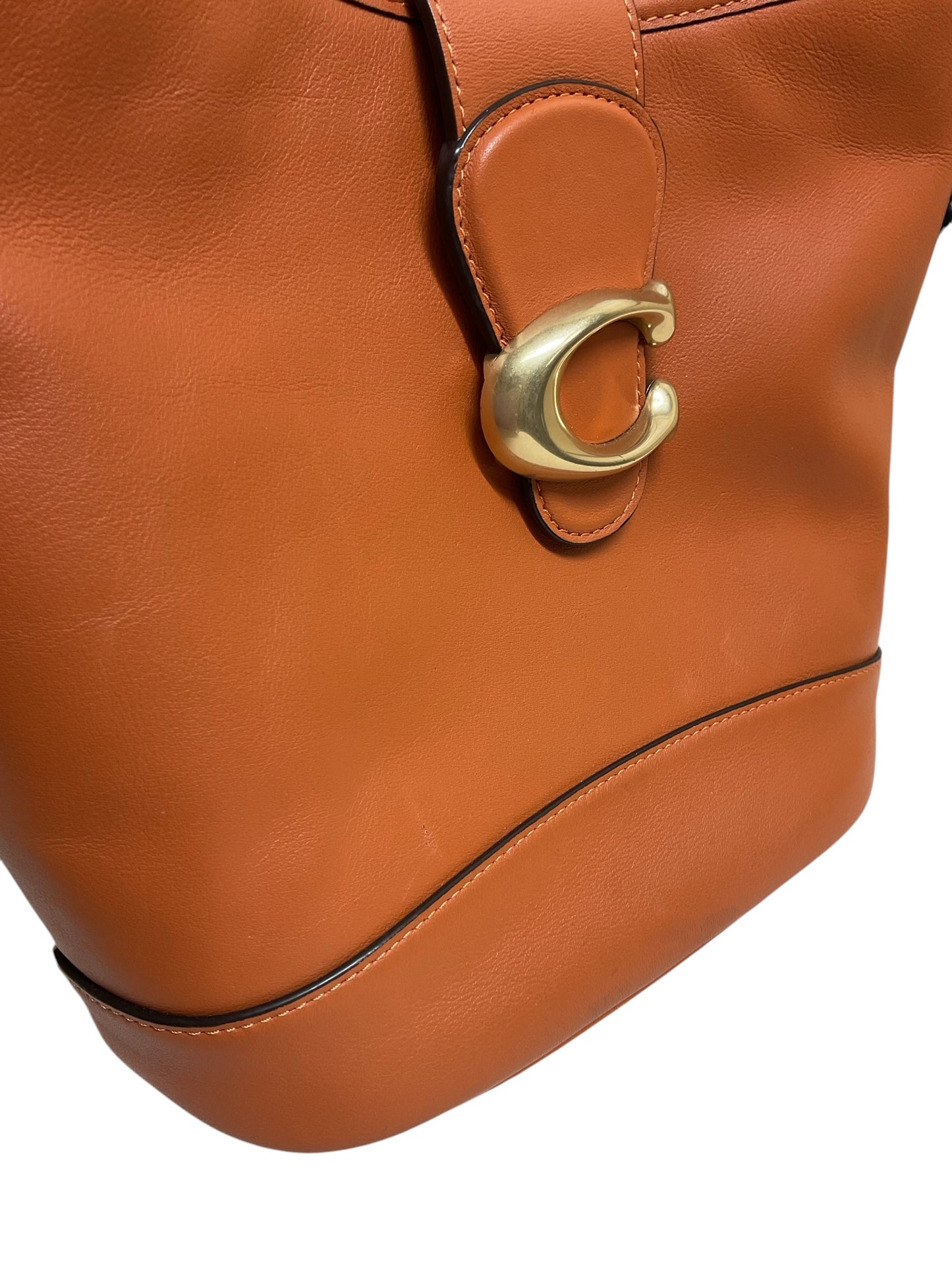 Handbag Designer By Coach In Orange, Size:Medium