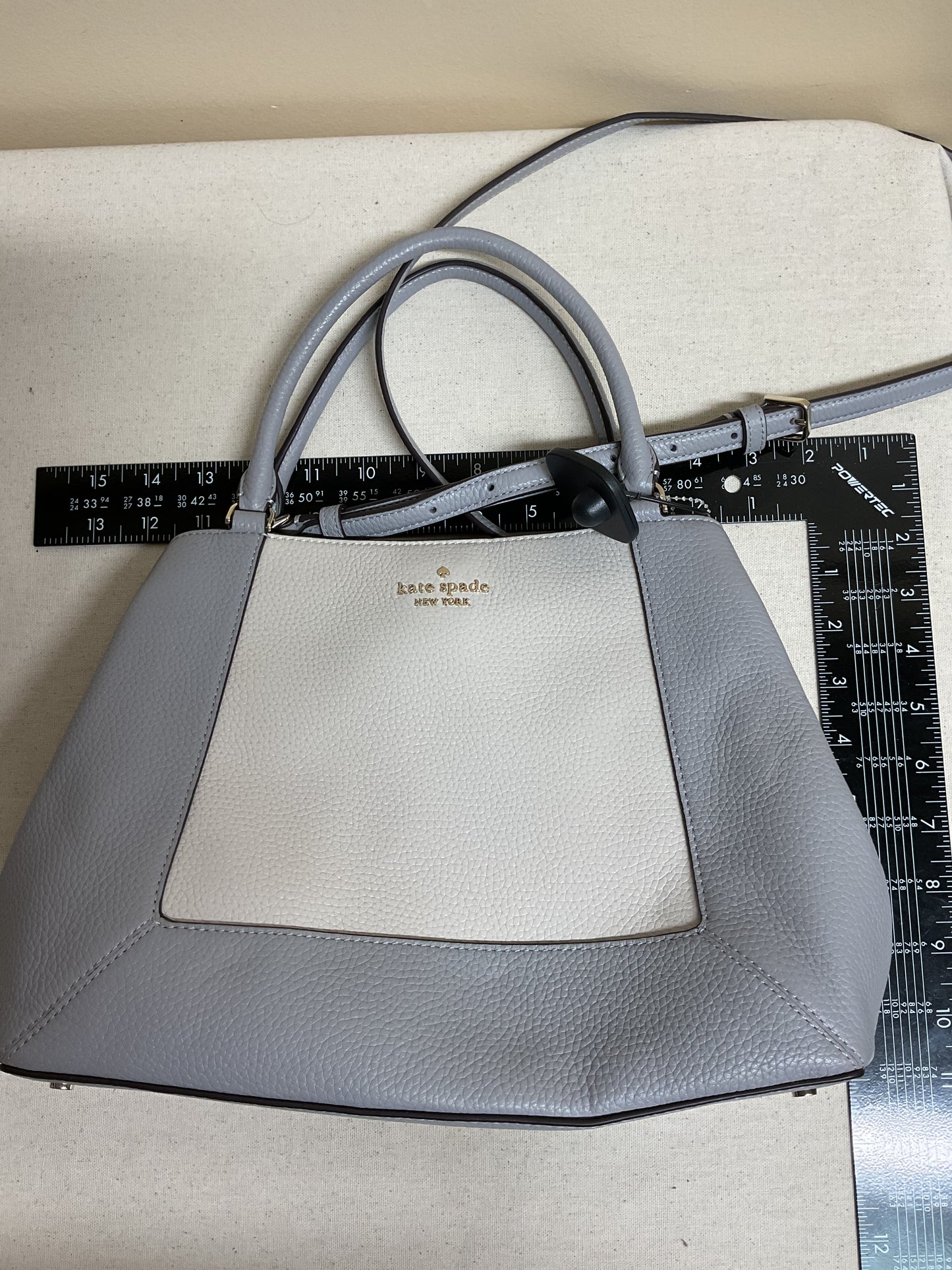 Handbag Designer By Kate Spade In Grey, Size:Medium