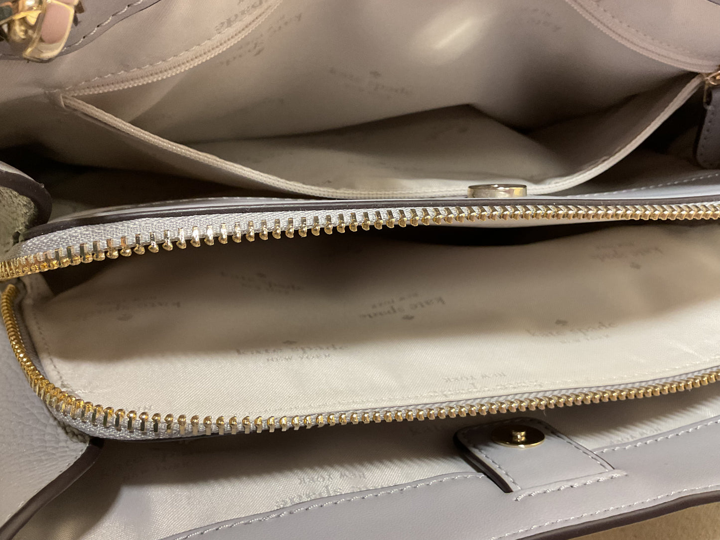 Handbag Designer By Kate Spade In Grey, Size:Medium