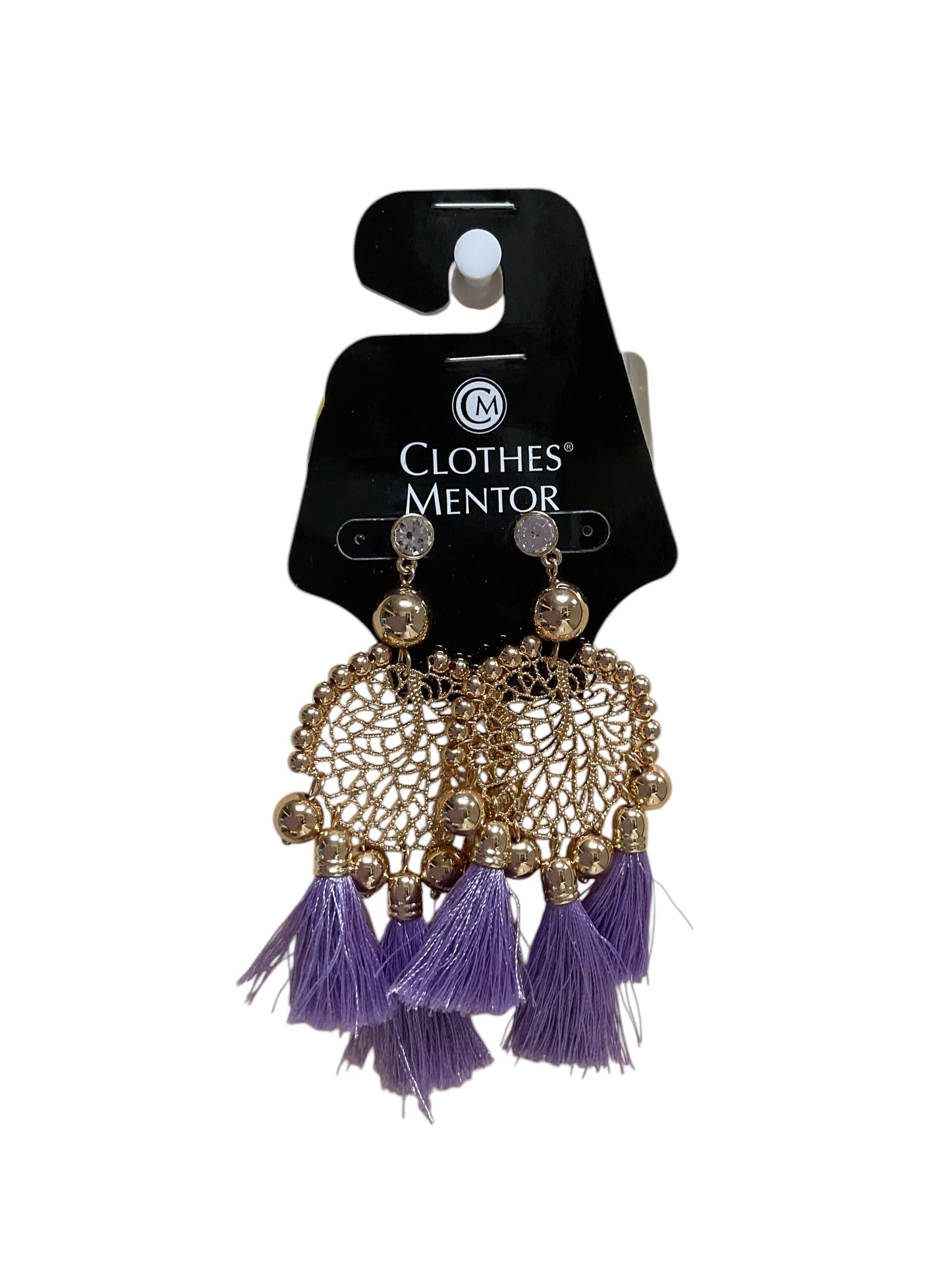 Earrings Designer By Lilly Pulitzer In Gold & Purple