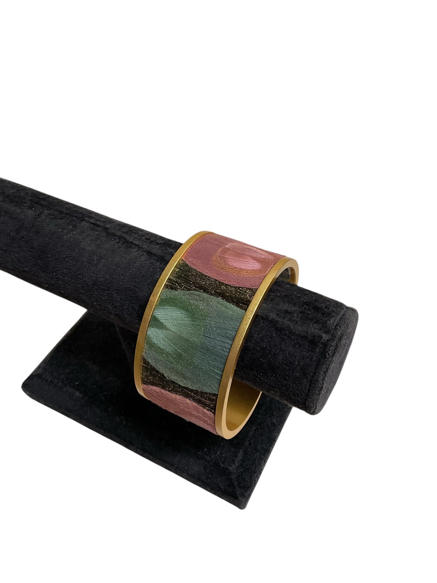 Bracelet Cuff By Cma In Green & Pink