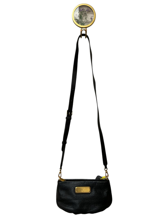 Handbag Luxury Designer By Marc Jacobs In Black & Gold, Size:Small