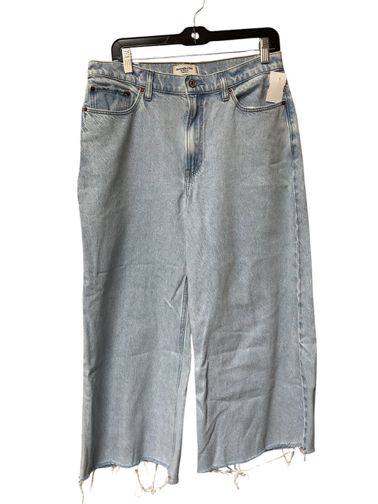 Jeans Wide Leg By Abercrombie And Fitch In Blue Denim, Size:10