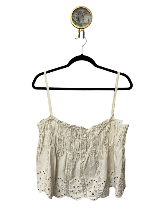 Top Sleeveless By Zara In Cream, Size:L