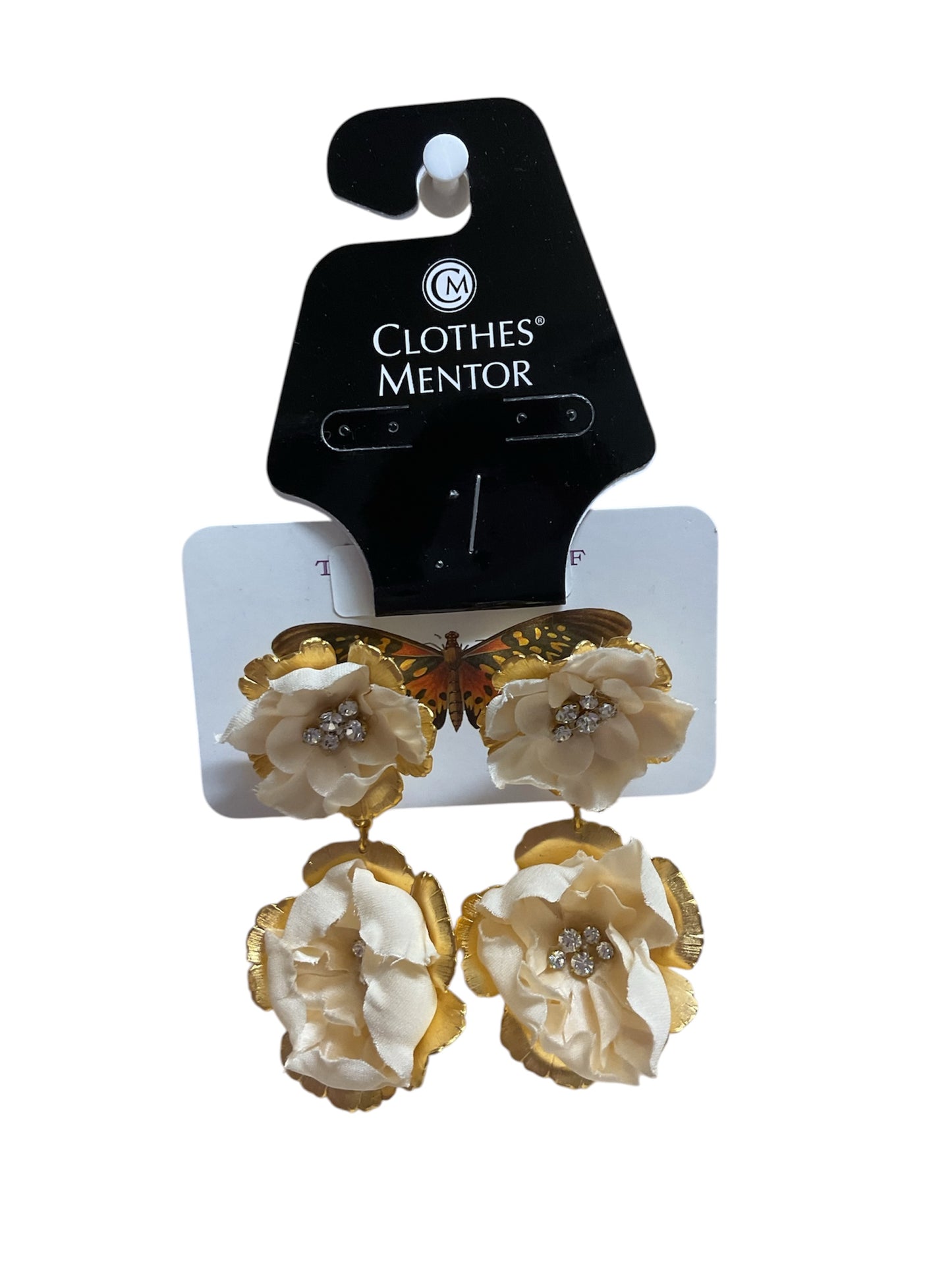Earrings Statement By Clothes Mentor In Gold & White