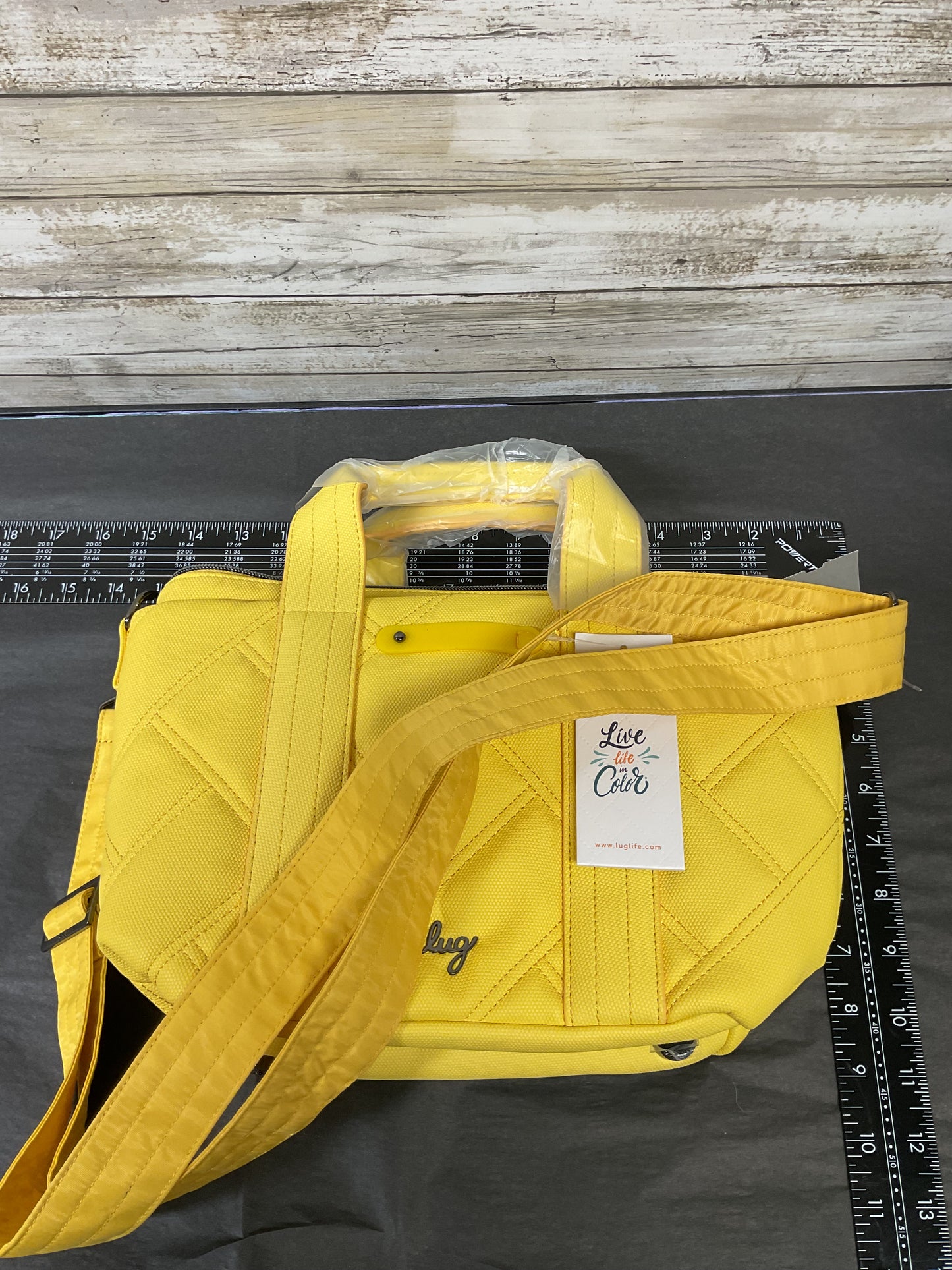 Handbag By Lug In Yellow, Size:Medium