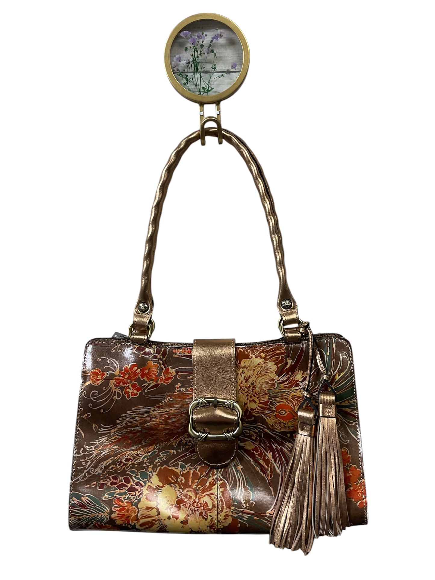 Handbag Designer By Patricia Nash In Brown & Cream, Size:Large