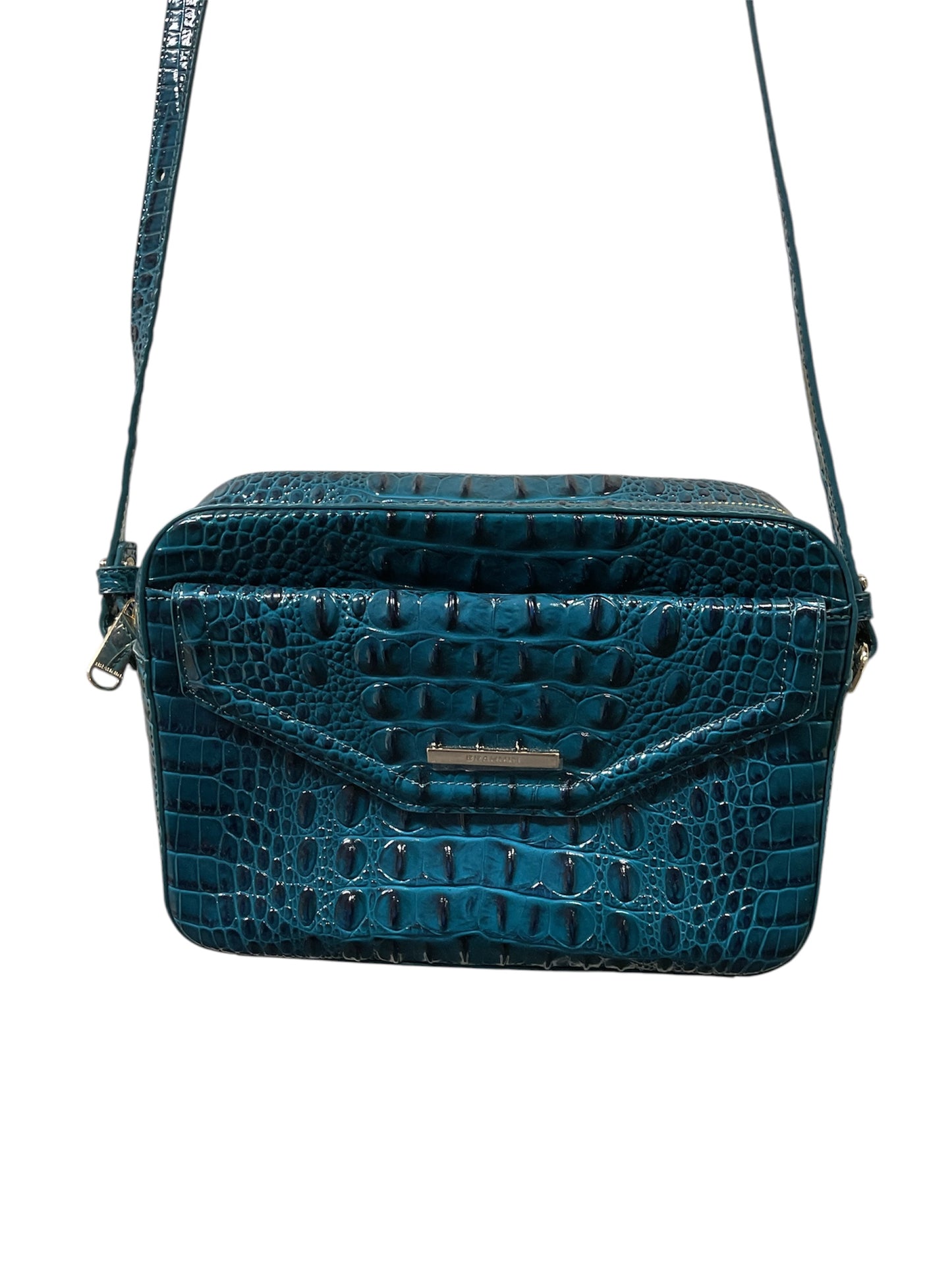 Handbag Designer By Brahmin In Teal, Size:Small