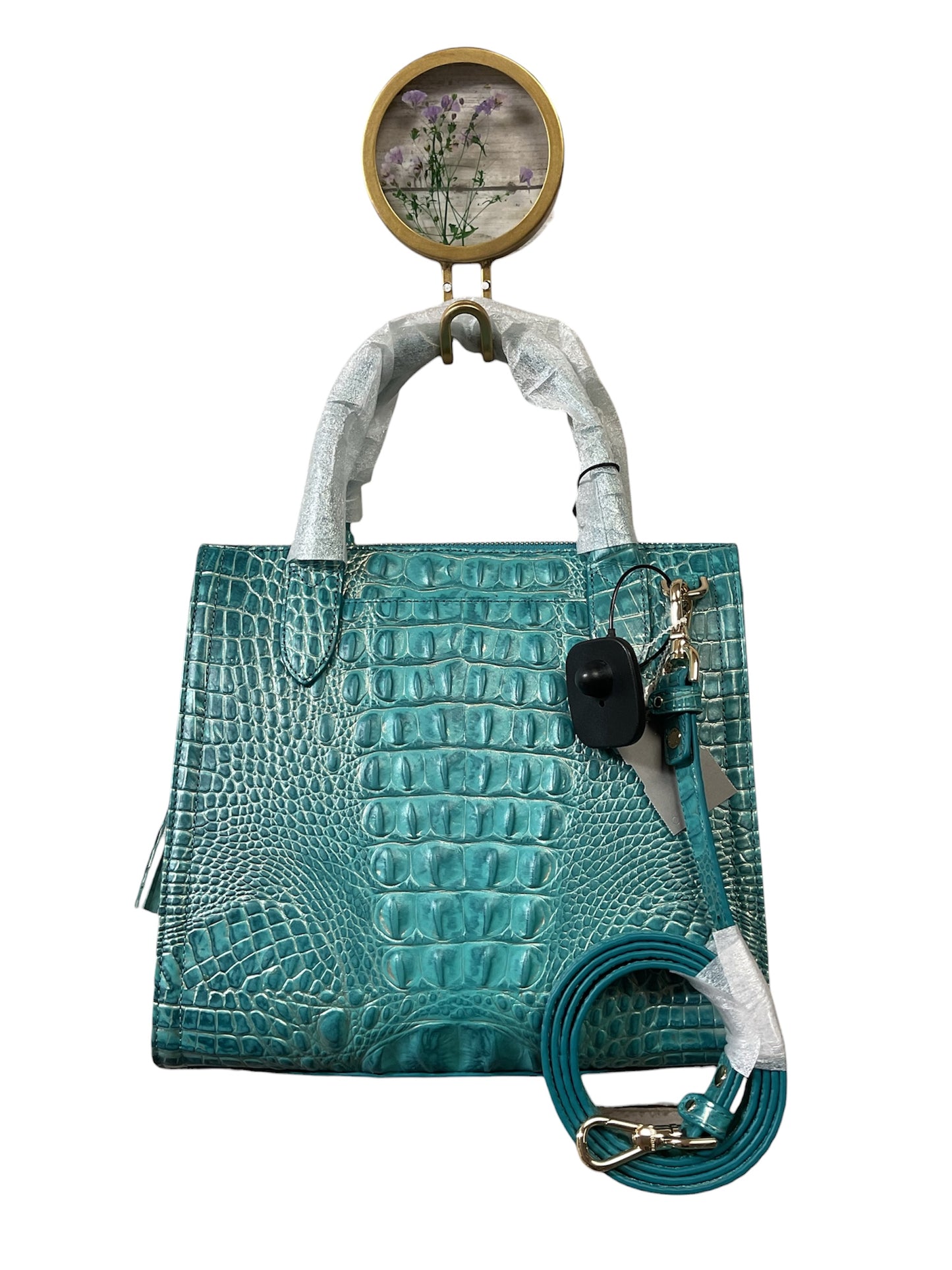 Handbag Designer By Brahmin In Teal, Size:Large