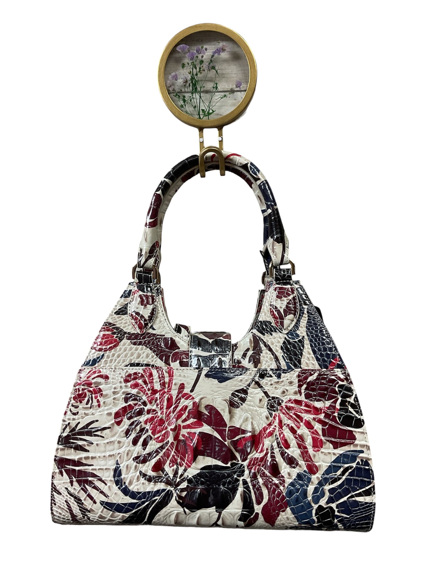 Handbag Designer By Brahmin In Cream, Size:Small