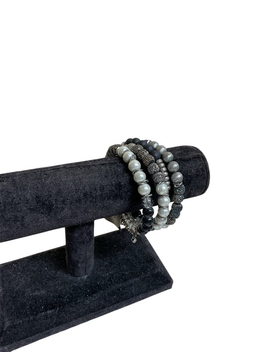 Bracelet Cuff By Clothes Mentor In Black & Grey