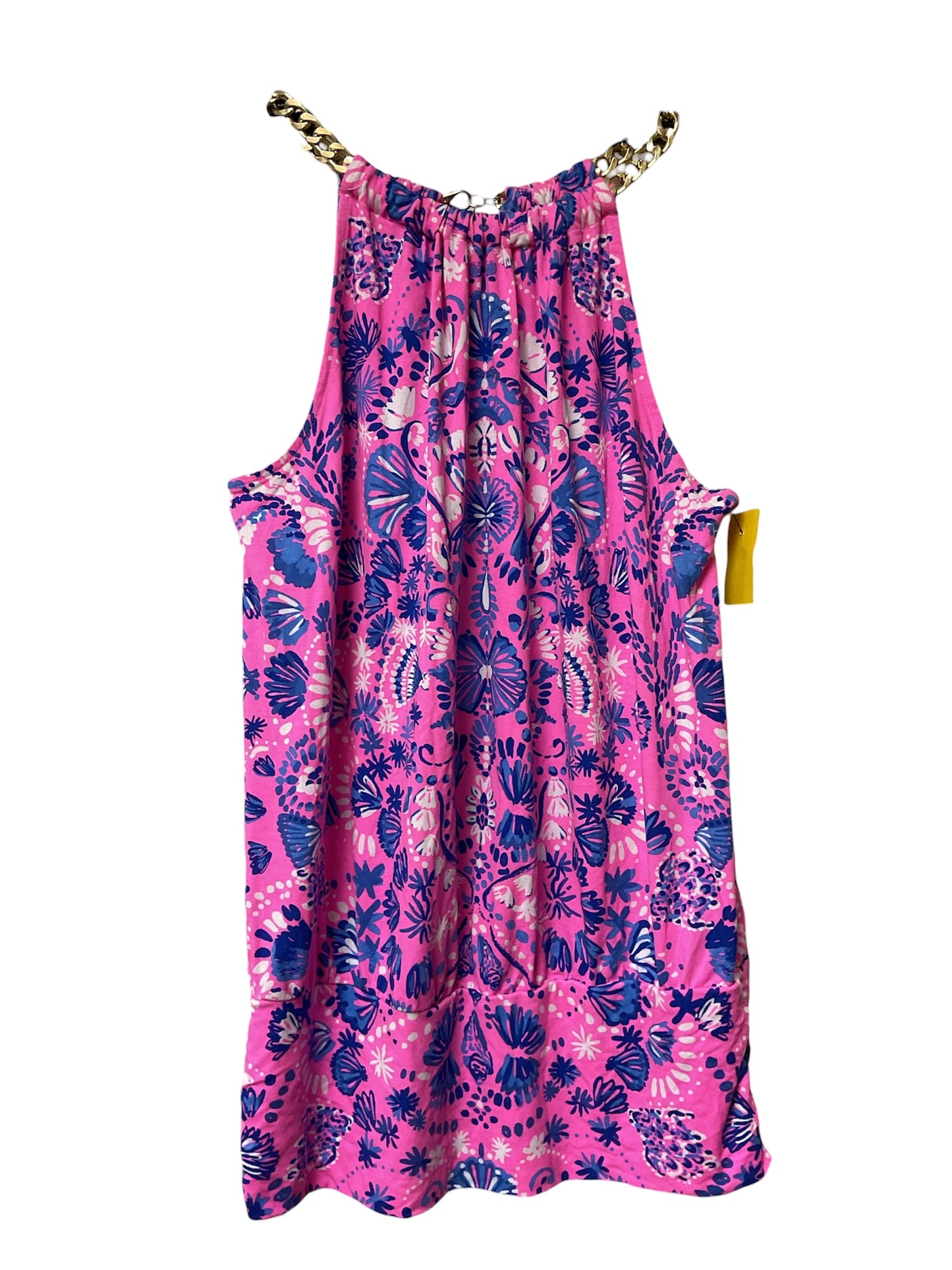 Tank Top Designer By Lilly Pulitzer In Blue & Pink, Size:M