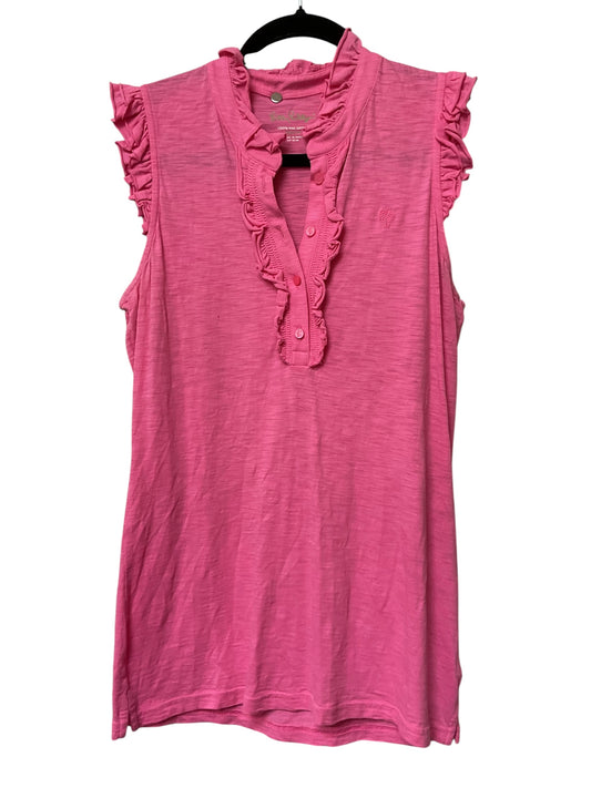 Top Sleeveless Designer By Lilly Pulitzer In Pink, Size:M
