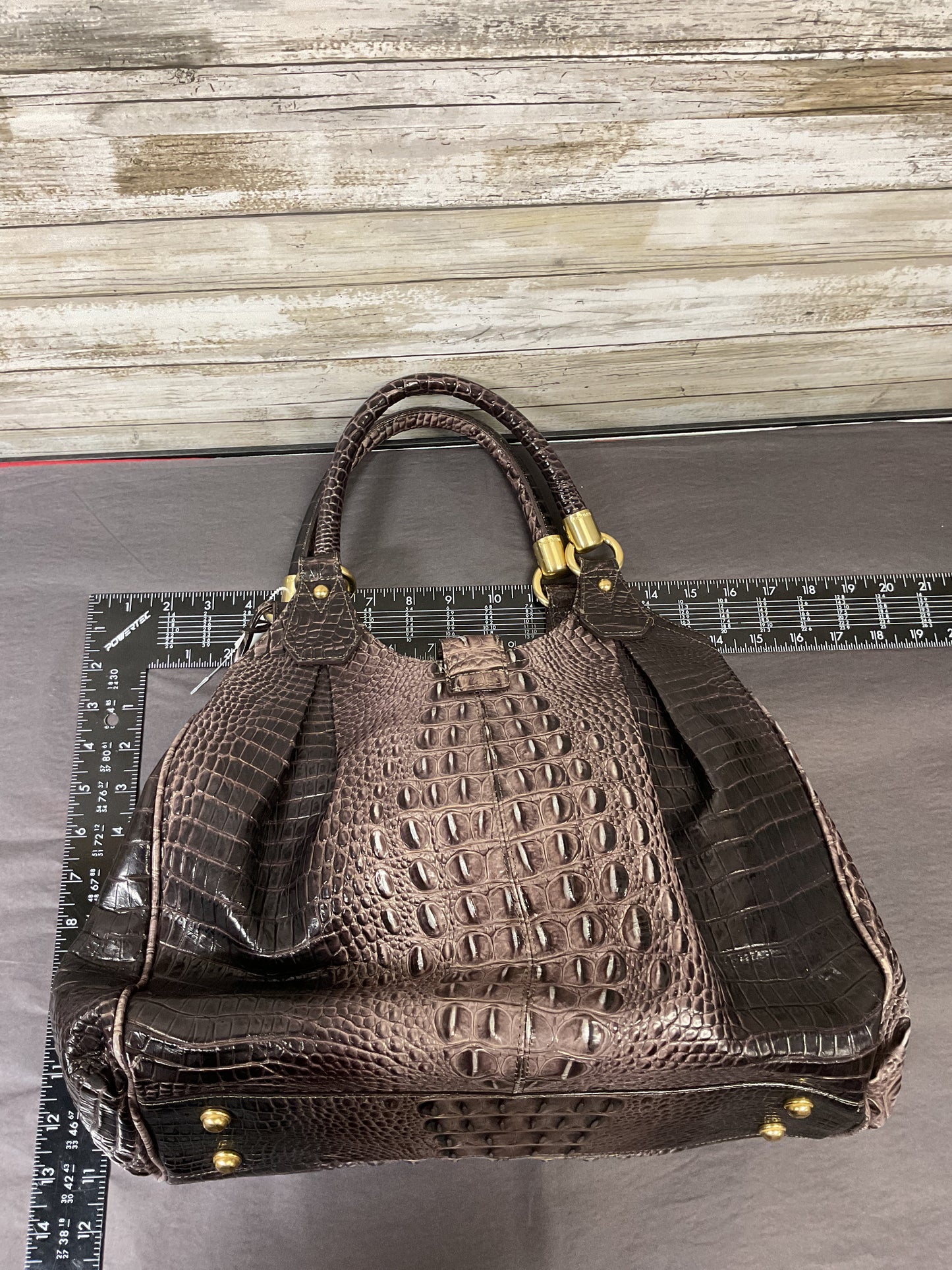 Handbag Designer By Brahmin In Brown, Size:Large