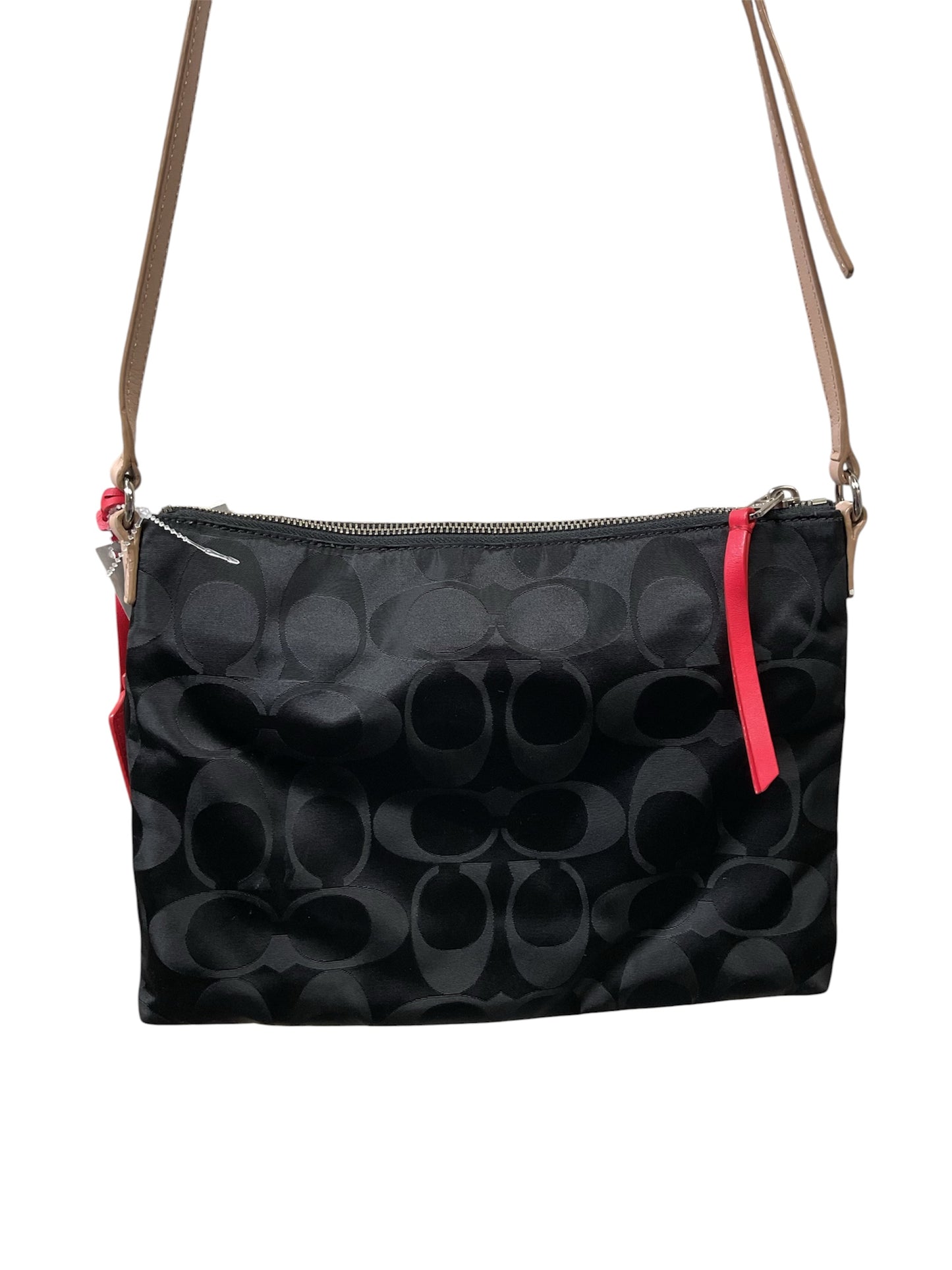 Handbag Designer By Coach In Black & Cream, Size:Small