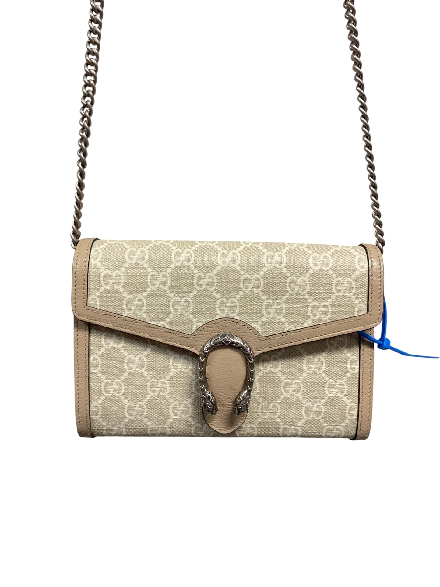Crossbody Luxury Designer By Gucci In Grey, Size:Small